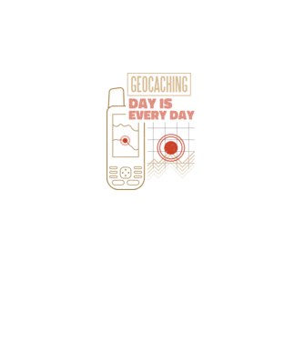 Geocaching model negru pe tricou