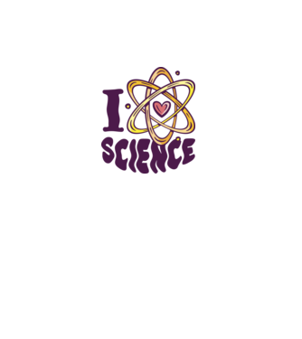 I Love Science știință model alb pe tricou