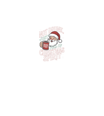 Christmas Spirit Santa model negru pe tricou