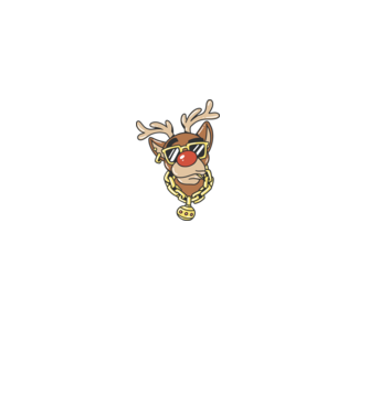 Gangster Reindeer model roz deschis pe tricou