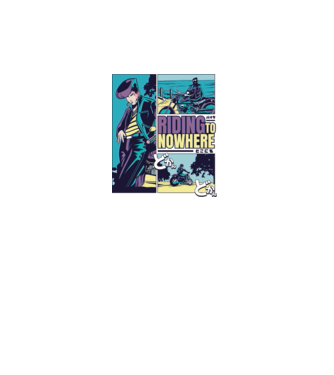 Anime Vaporwave Riding Nowhere model turcoaz pe tricou