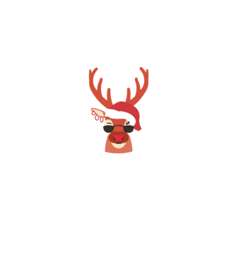 Cool Reindeer Rudolph model albastru jeanși pe tricou