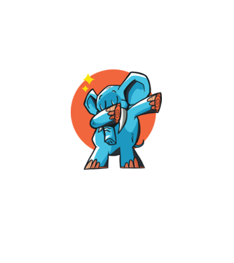 Elefant DAB model verde pe tricou