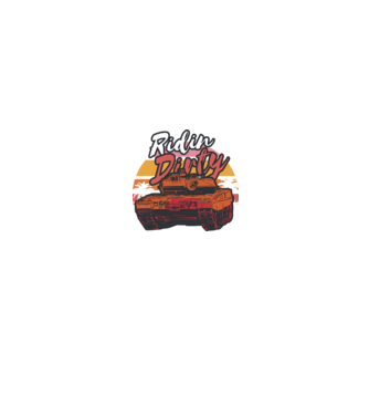 Ridin Dirty tricou cu tanc model negru pe tricou