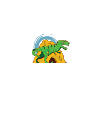 Dinozaur T-rex model negru pe tricou