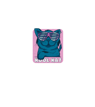 Kool Cat - Pisică Cool model albastru jeanși pe tricou