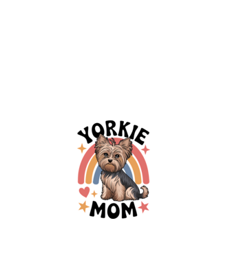Yorkie Mom Alb model alb pe tricou