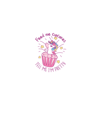 Unicorn Muffin model alb pe tricou
