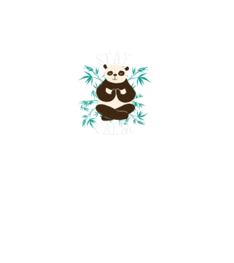 Stay Calm Panda meditație model turcoaz pe tricou