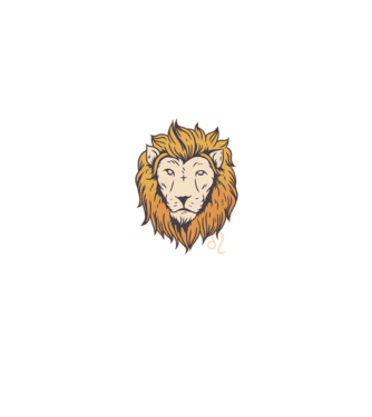 Lion head Horoscope model albastru regal pe tricou