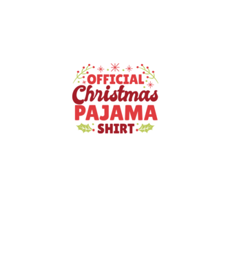 Pijama de Crăciun model alb pe tricou