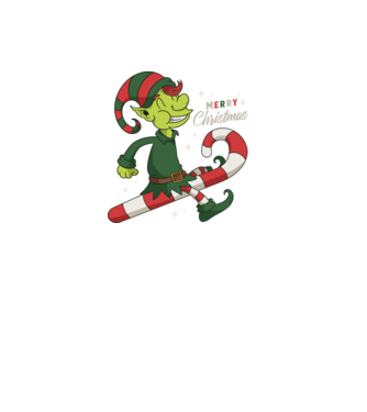 Crăciun Fericit Elf model negru pe tricou