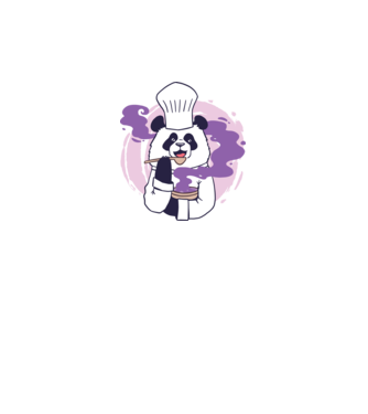 Panda Chef model negru pe tricou