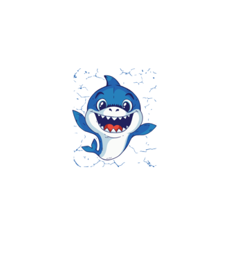 Baby Shark tricou drăguț cu rechin model albastru deschis pe tricou