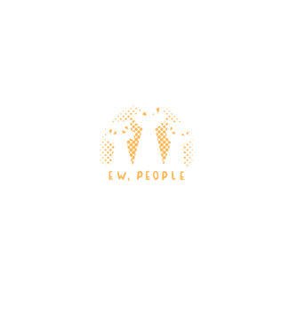 ew, people model negru pe tricou