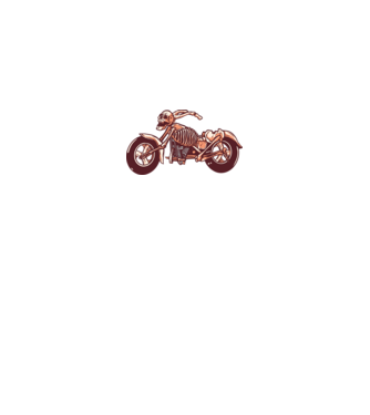Motocicletă cu Schelet model alb pe tricou