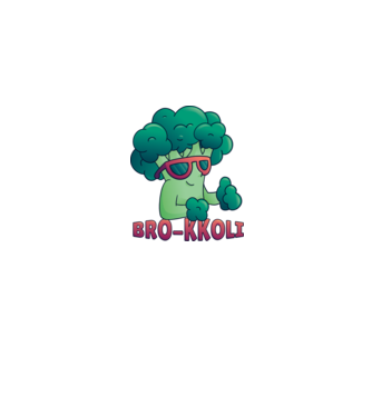 Broccoli model gri pe tricou