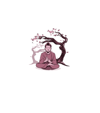 Buddha Meditație model alb pe tricou