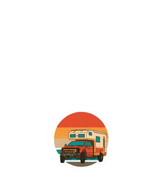 Campervan Retro model negru pe tricou