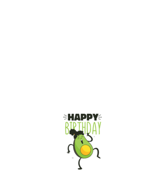 Avocado La mulți ani model albastru deschis pe tricou