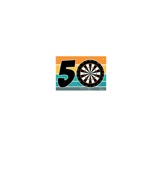 'I''m not 50 I''m bullseye darts birthday' model negru pe tricou