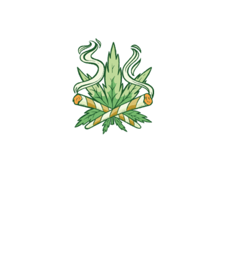 Cannabis Marijuana model negru pe tricou