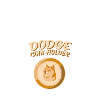 Doge Coin Holder model negru pe tricou
