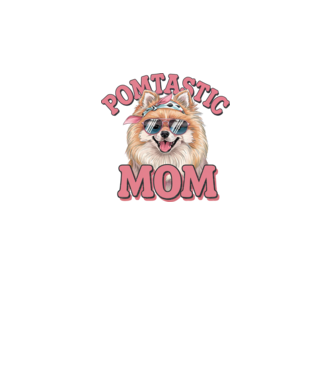 Pomtastic Mom model alb pe tricou