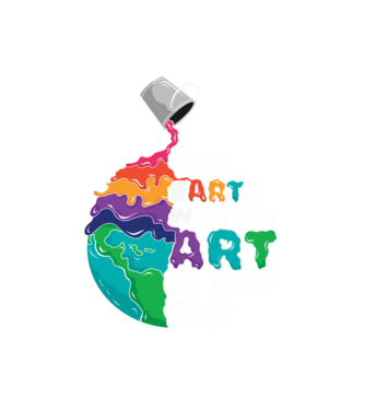 Pământ Artă model alb pe tricou