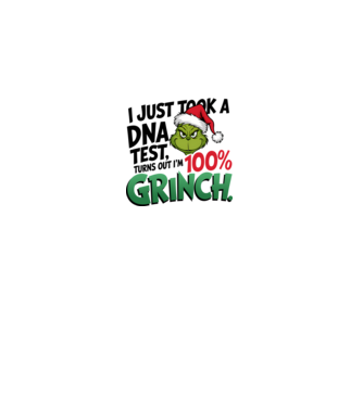 Grinch DNA test model alb pe tricou