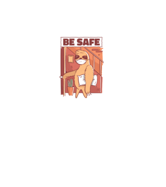 Leneș Be Safe model turcoaz pe tricou