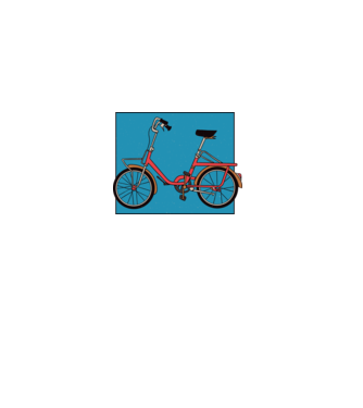 Bicicletă Camping model nisipiu pe tricou