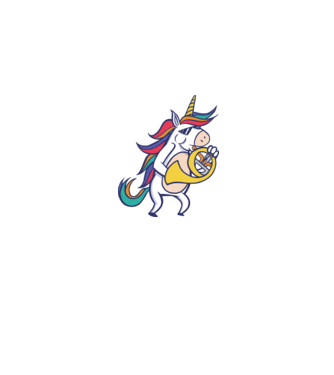 Unicorn Corn model albastru jeanși pe tricou