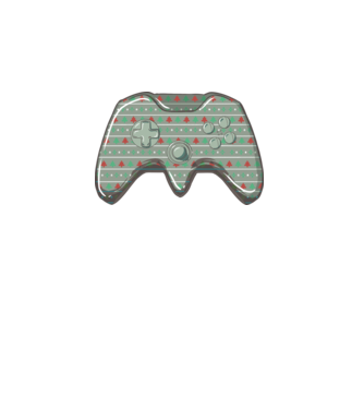 Controler Gamer Crăciun model alb pe tricou