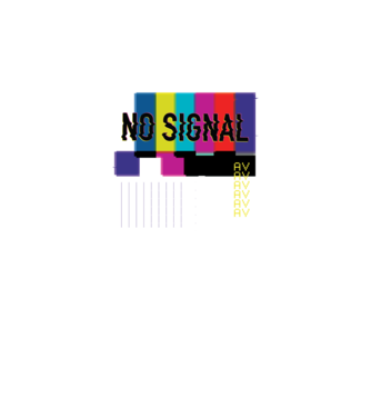 No Signal TV Eroare de transmisie model negru pe tricou