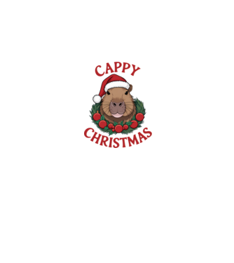 Cappy Christmas 2 model alb pe tricou