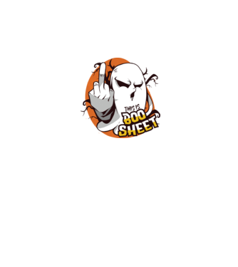This is Boo Sheet Halloween model negru pe tricou