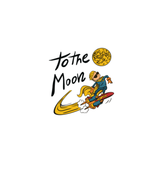 To the Moon Bitcoin model negru pe tricou
