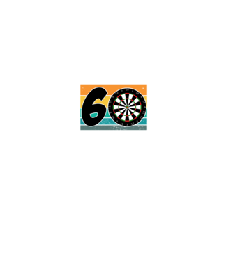 'I''m not 60 I''m triple 20 darts birthday' model negru pe tricou
