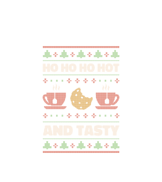 Ho Ho Ho Hot and Tasty Pulovăr urât model alb pe tricou