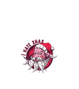 I Hate Xmas model alb pe tricou