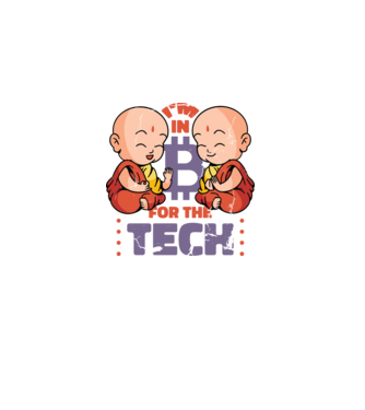 Călugări Buddha Bitcoin model negru pe tricou