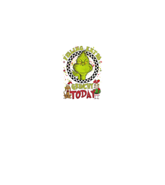 Feeling extra Grinchy today - Grinch model alb pe tricou