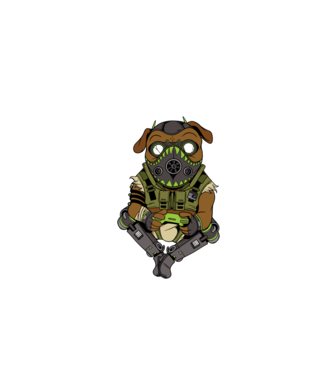 Mops Gamer model gri pe tricou