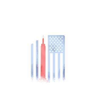 Usa Empire State Building model alb pe tricou