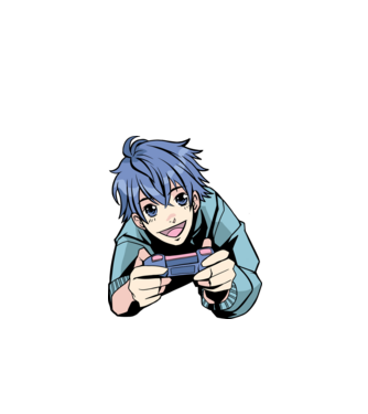 Anime băiat Gamer model alb pe tricou