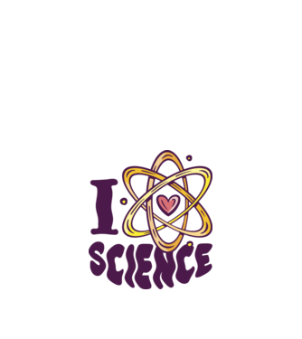 I Love Science știință model alb pe tricou