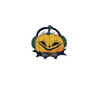Dovleac Halloween model alb pe tricou