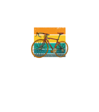 Bicicletă Retro model negru pe tricou
