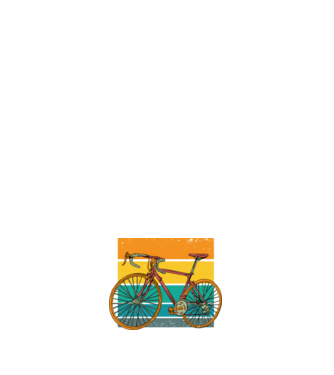 Bicicletă Retro model negru pe tricou